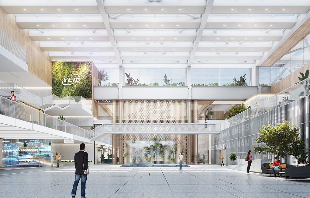能投双创中心复合型办公空间改造设计：旧厂房的绿色变革